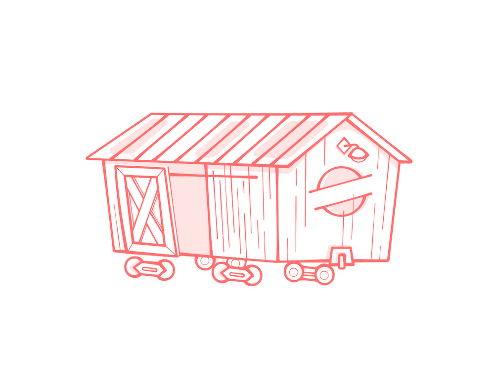 Train Scene Illustration